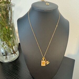 💥SOLD JS Boutique Gold Perfume Pendant Necklace